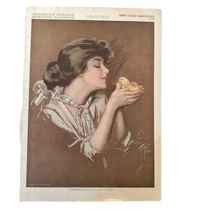 Antique New York American Sunday Magazine Cover July 1916